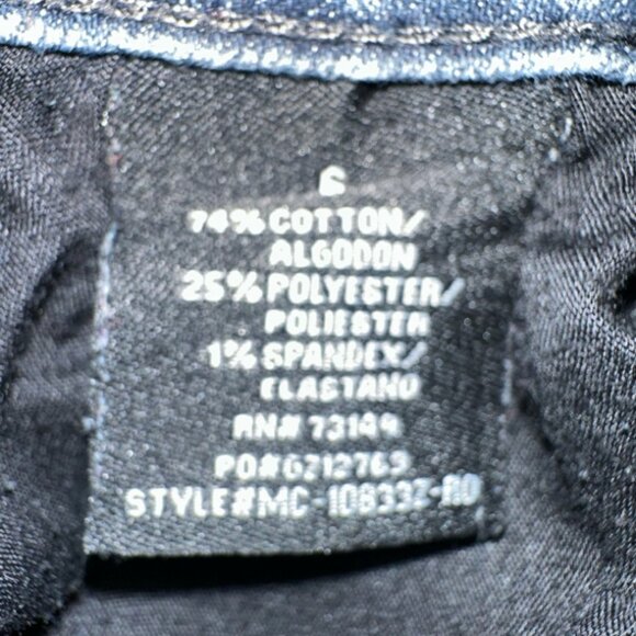 One 5 One Jeans Size 6 Inseam 23 inches Bling - Picture 11 of 11